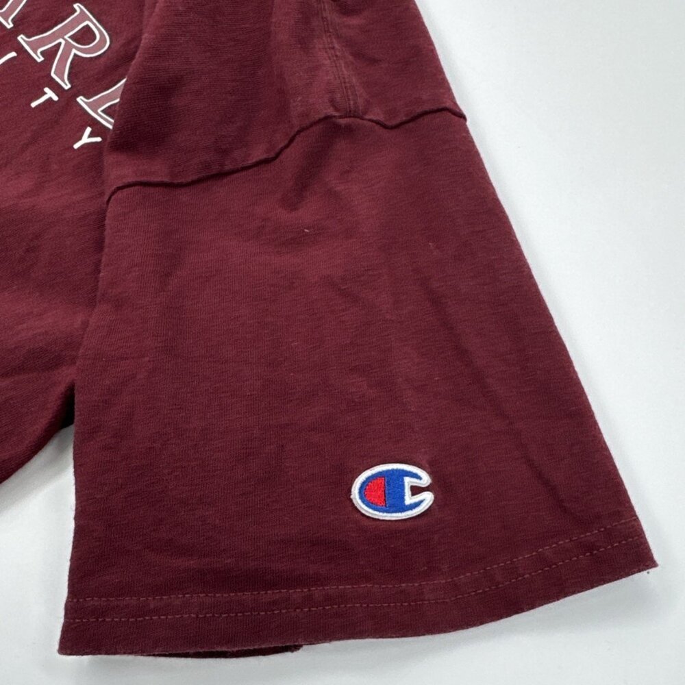 Champion Harvard Shirt Medium Maroon College Crest Tee T Shirt Campus Logo Ivy - Picture 3 of 8